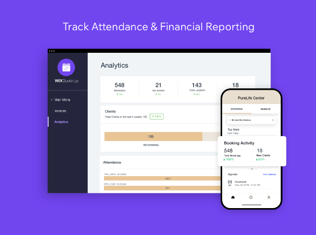 screenshot of Wix Bookings